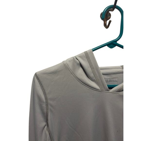 L. L. Bean Hoody No Fly Zone Hooded Pullover NWT in Gray Women Misses size Small - Picture 4 of 13